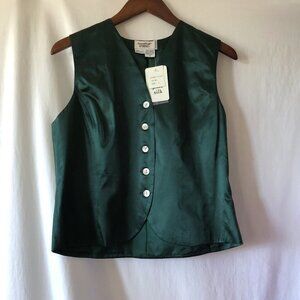 Emerald Green Silk Vest